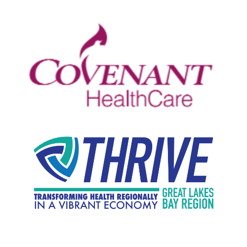 Covenant HealthCare and THRIVE logos