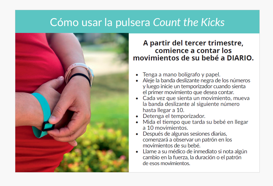 Count the Kicks Wristbands (Spanish) – GA