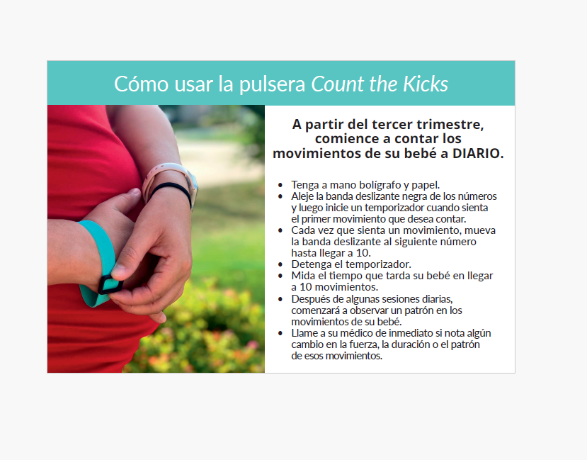 Count the Kicks Wristbands (Spanish) – CT