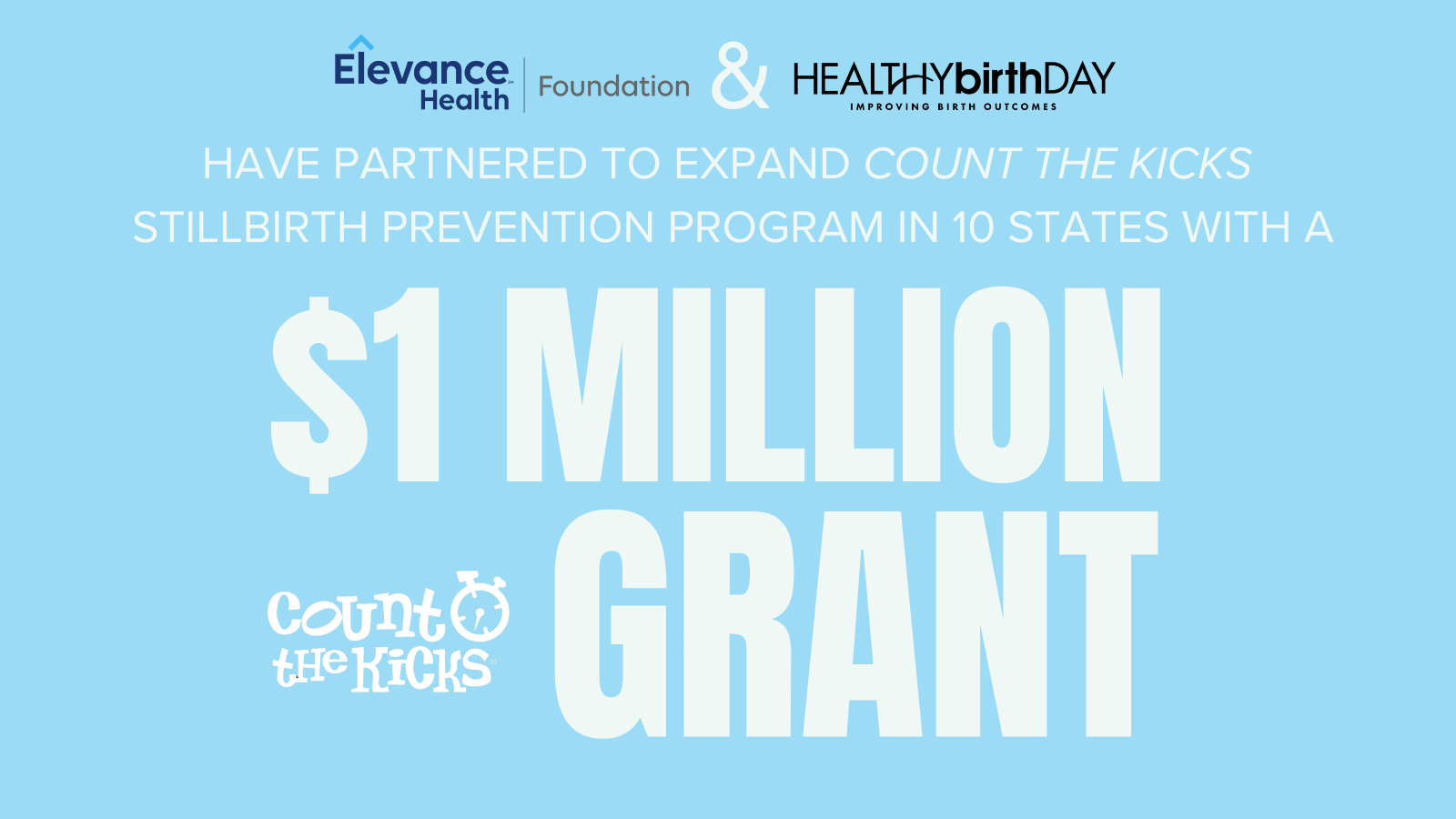 Elevance Health Foundation Grant will Expand Count the Kicks Program in 10 States