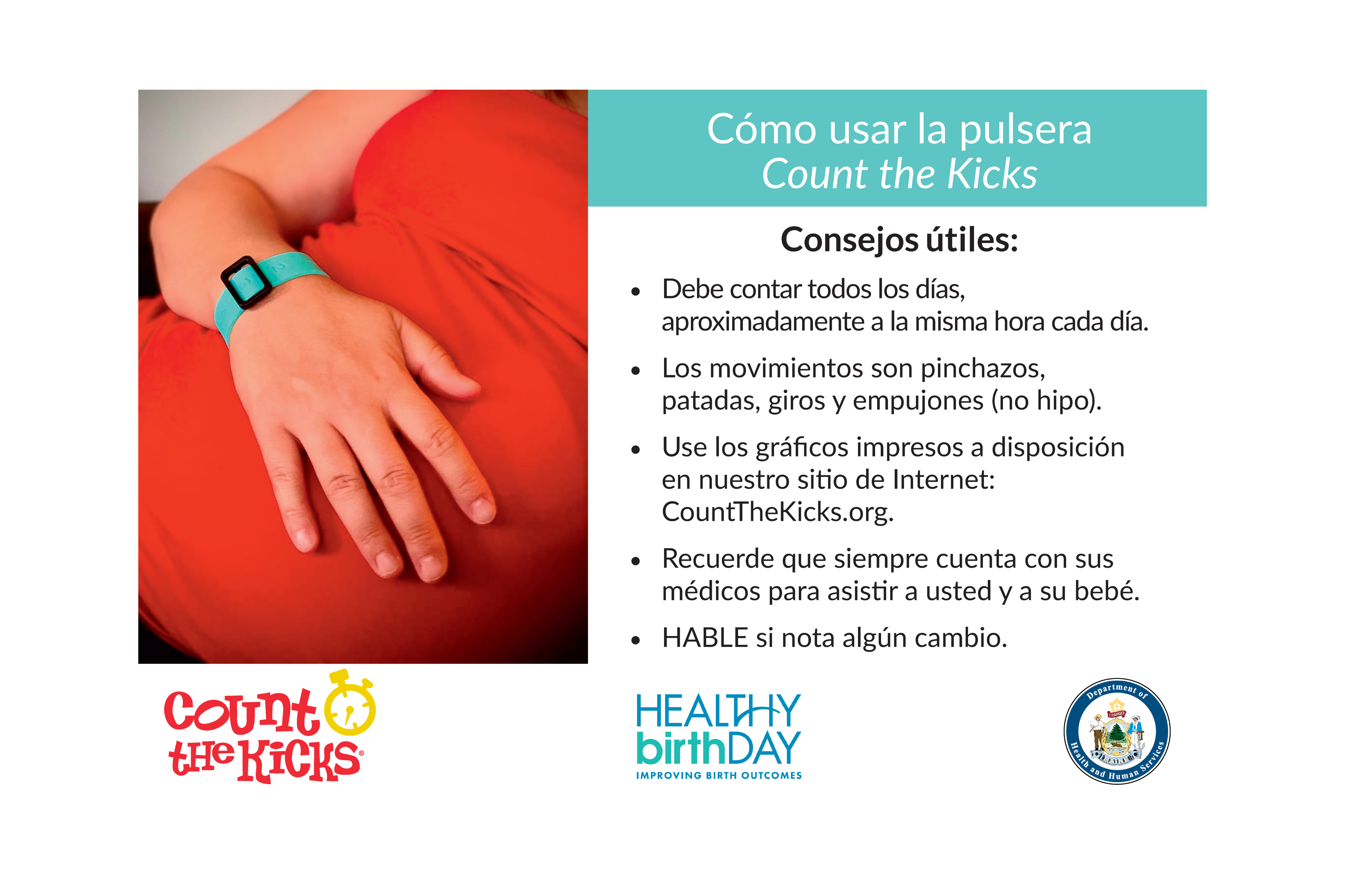 Count the Kicks Wristbands (Spanish) – ME