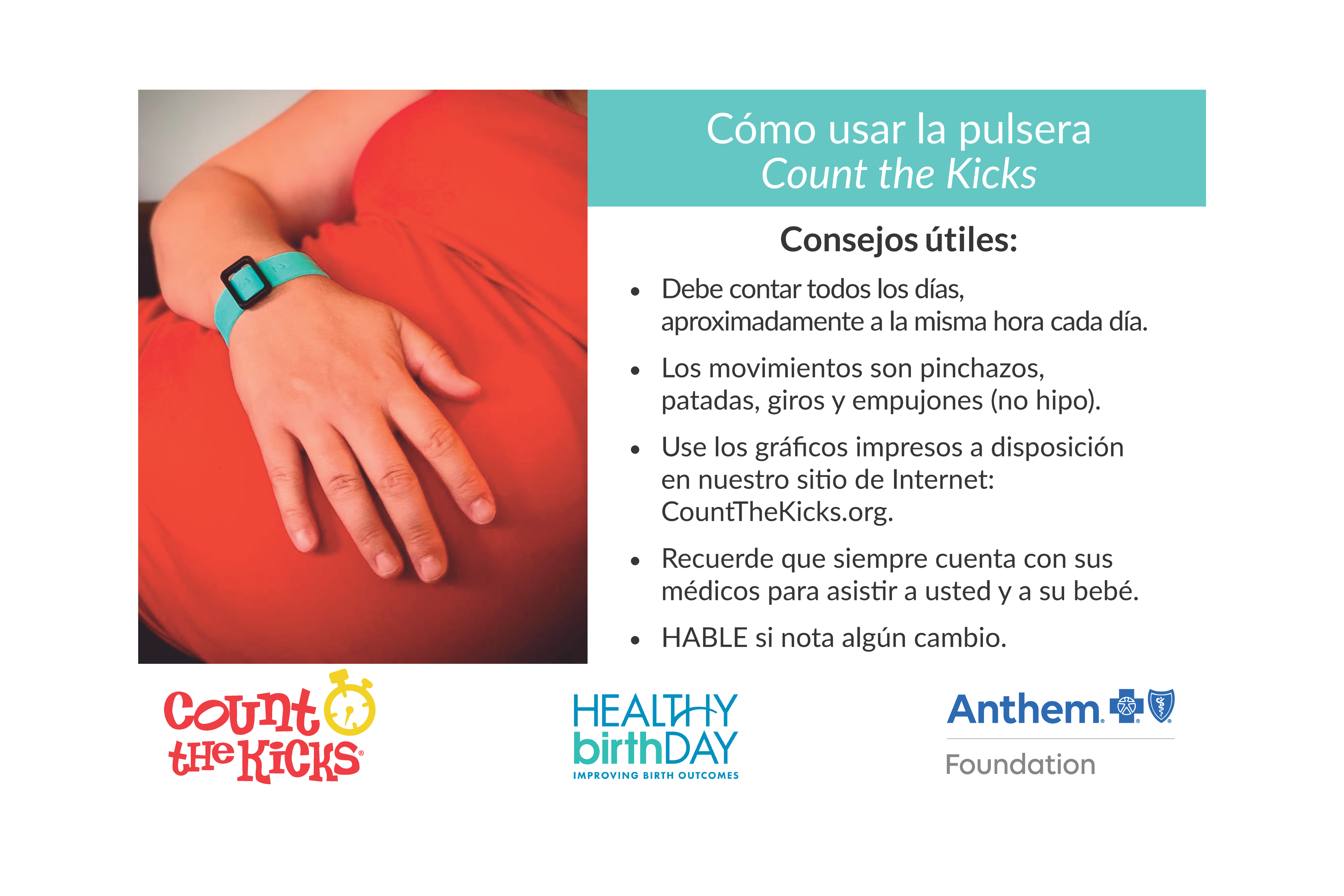 Count the Kicks Wristbands (Spanish) – NY