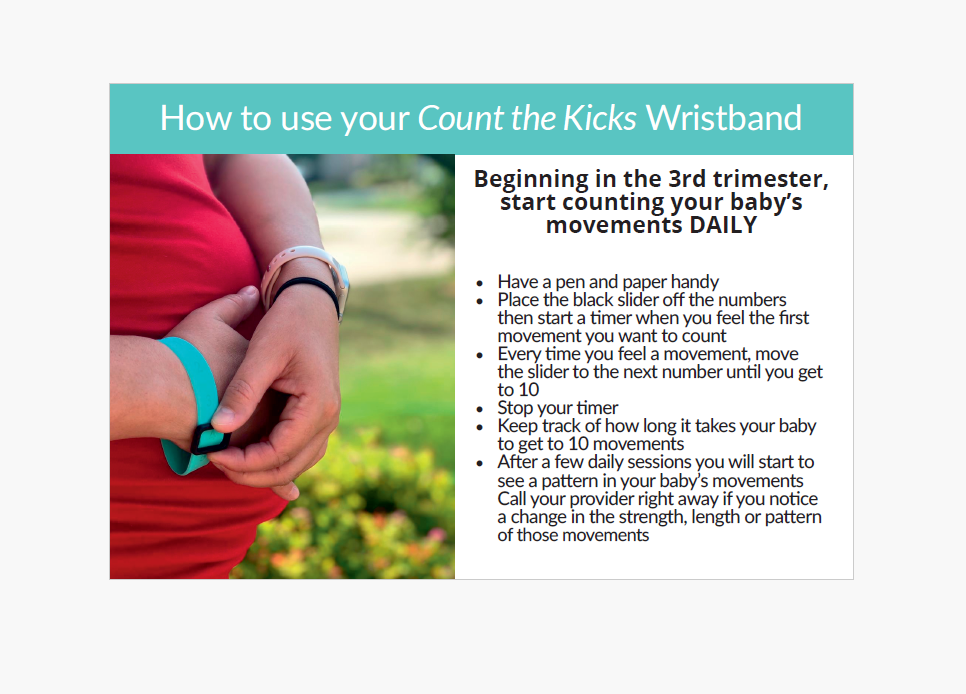 Count the Kicks Wristbands (English) – KS