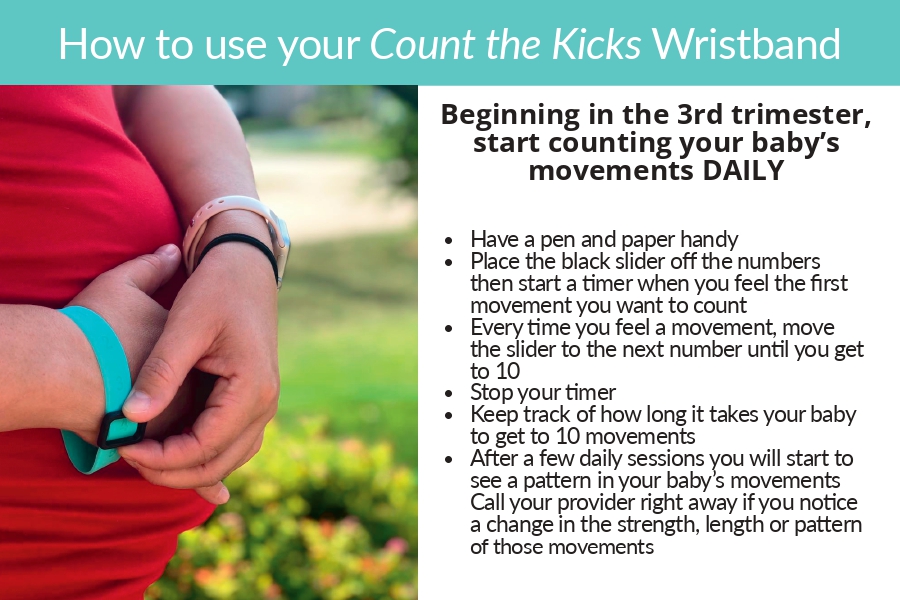 Count the Kicks Wristbands (English) – VA