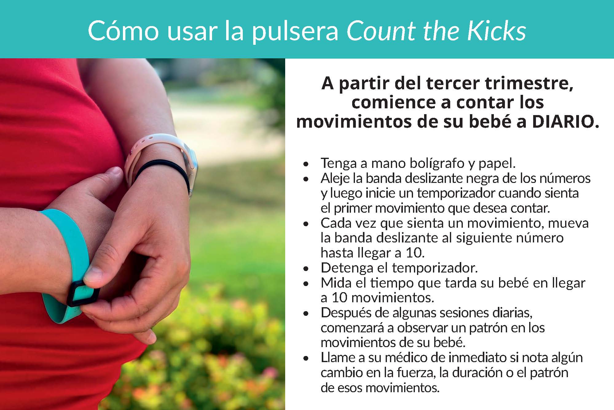 Count the Kicks Wristbands (Spanish) – MO