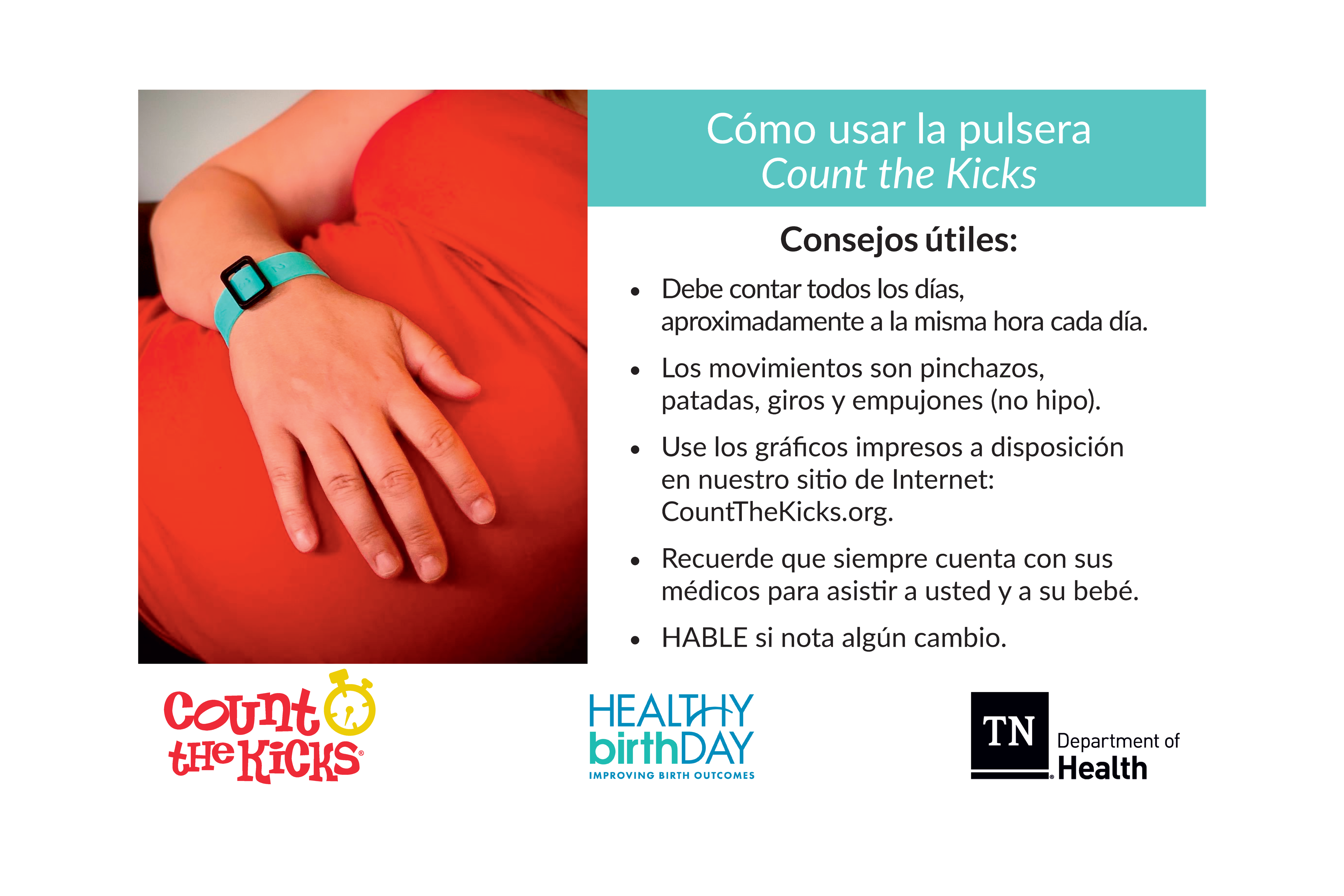 Count the Kicks Wristbands (Spanish) – TN