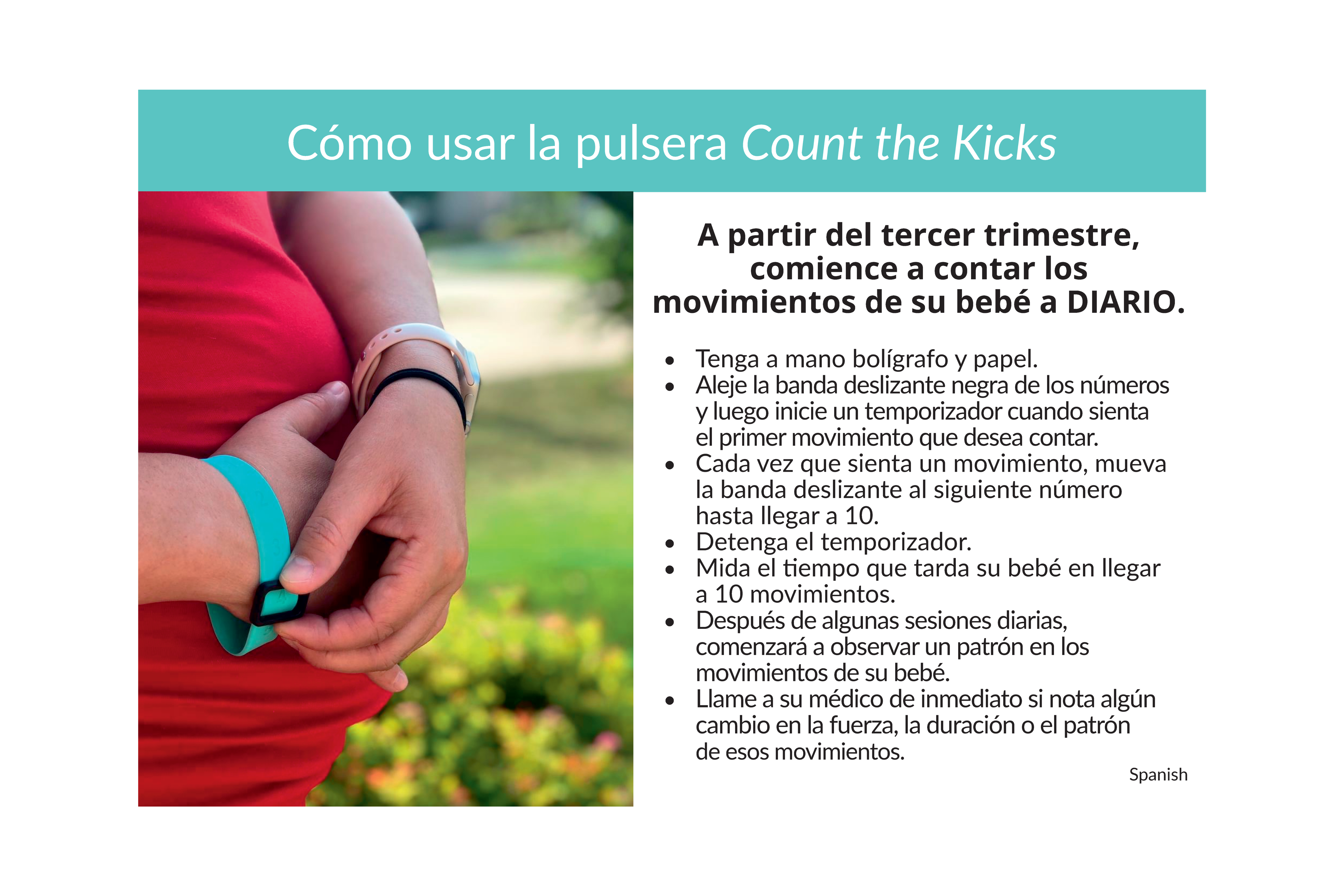 Count the Kicks Wristbands (Spanish) – KY