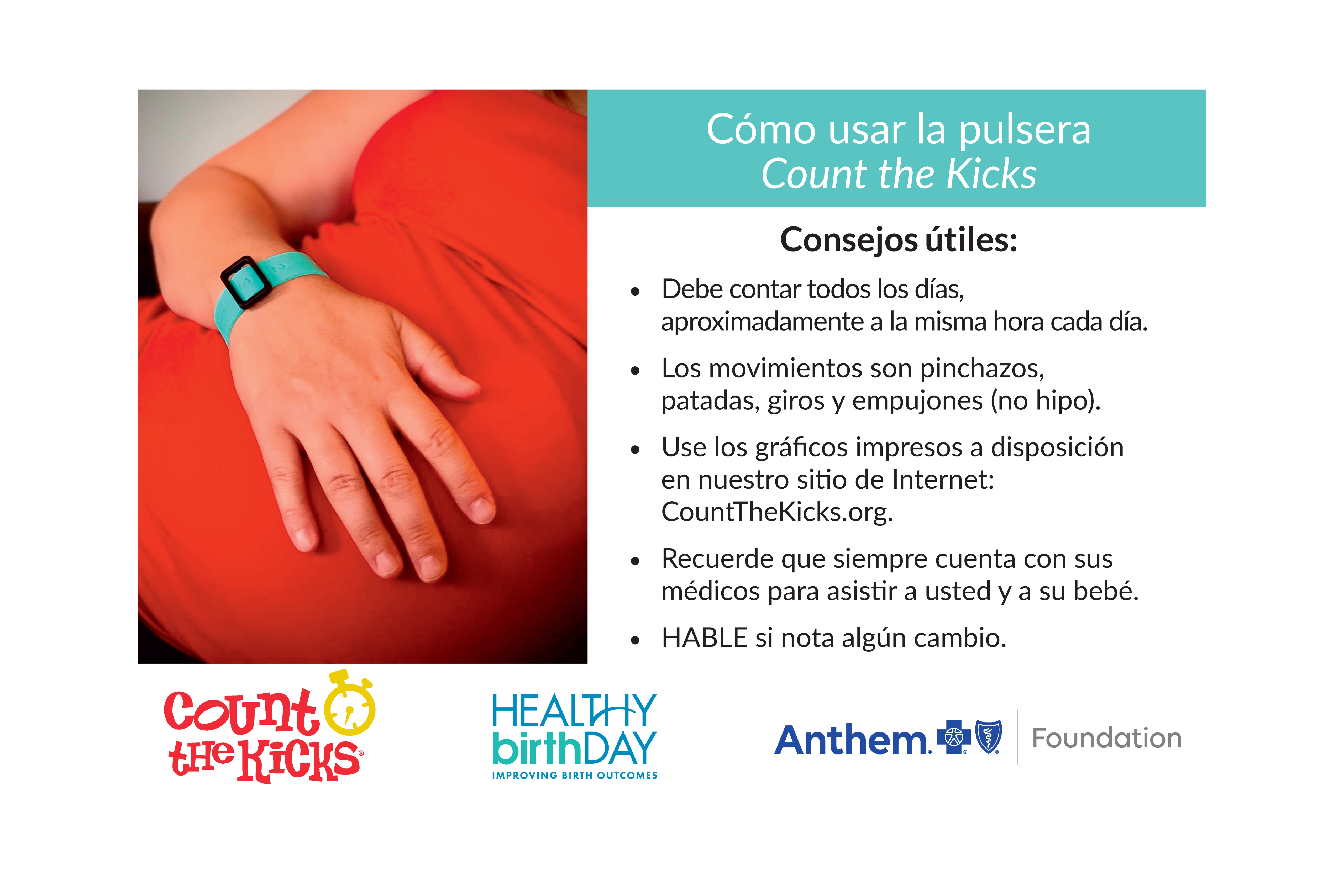 Count the Kicks Wristbands (Spanish) – KY