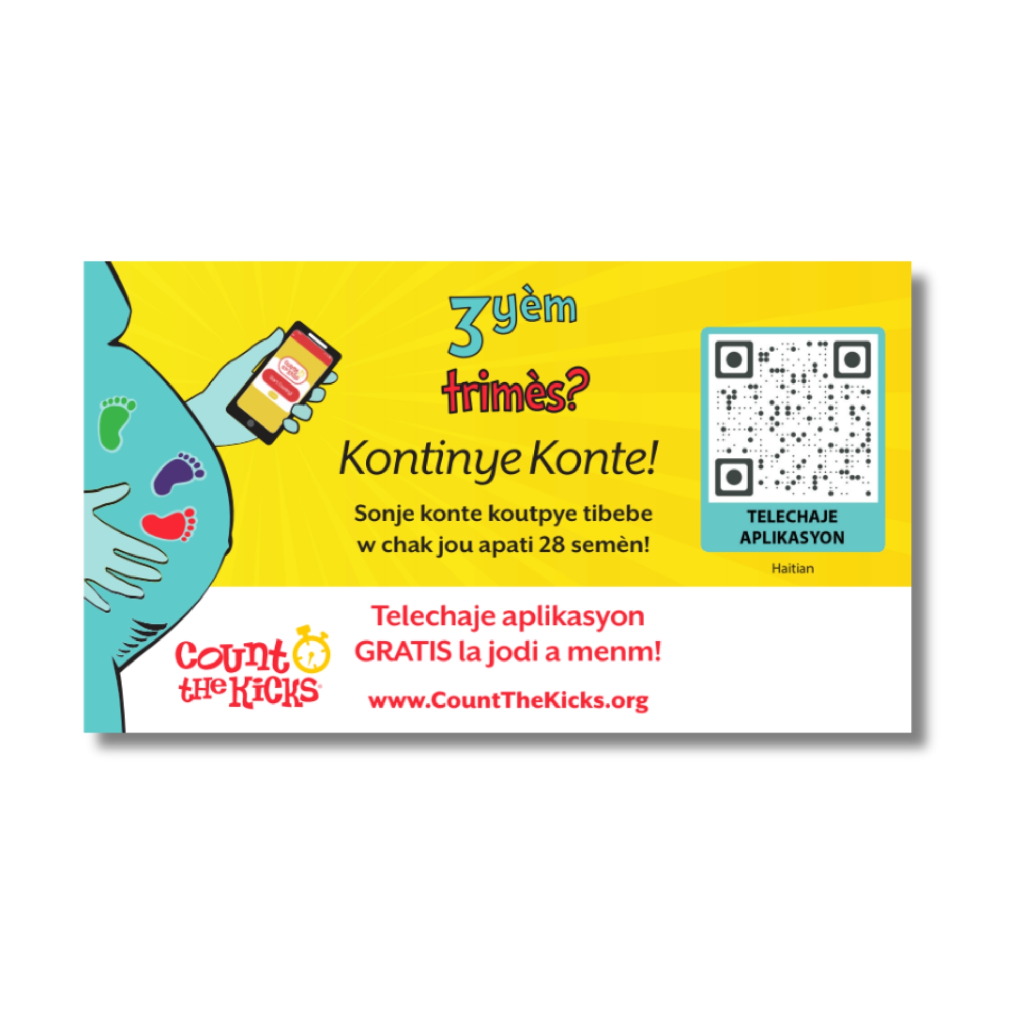 Count the Kicks Magnets (Haitian Creole) – AZ